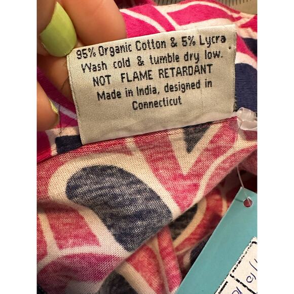 Malabar Bay Pink Blue Floral Print Naragansette Pullover size Small - Picture 4 of 7